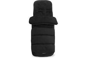 My Babiie Footmuff - Fleece Lined Cosytoes, Universal Fitting for Pushchair, Stroller, Buggy & Pram, Dual Layer, Showerproof, Accessory for Baby - Jet Black