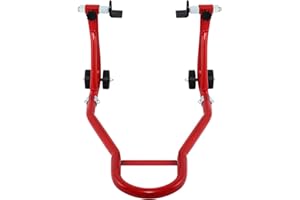 CITZOOSARL Soporte Trasero para Motocicleta, Soporte Trasero para Rueda Trasera, Ancho Ajustable, Soporte de Montaje para Moto, Elevador de Moto, Ayuda de Montaje, Soporte para maniobrar (Rojo)
