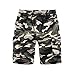 Produktbild R-Cors Herren Sport Joggen und Training Shorts Fitness Kurze Hose Jogging Hose Bermuda Reißverschlusstasch Beiläufige lose Tarnung-Drucken-Sport-Kurzschluss-Hosen