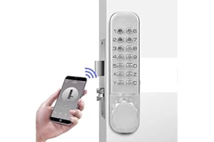 HAKEETA Serrure de porte mécanique sans clé avec serrure à combinaison double face.Serrure codée de sécurité par mot de passe pour intérieur extérieur