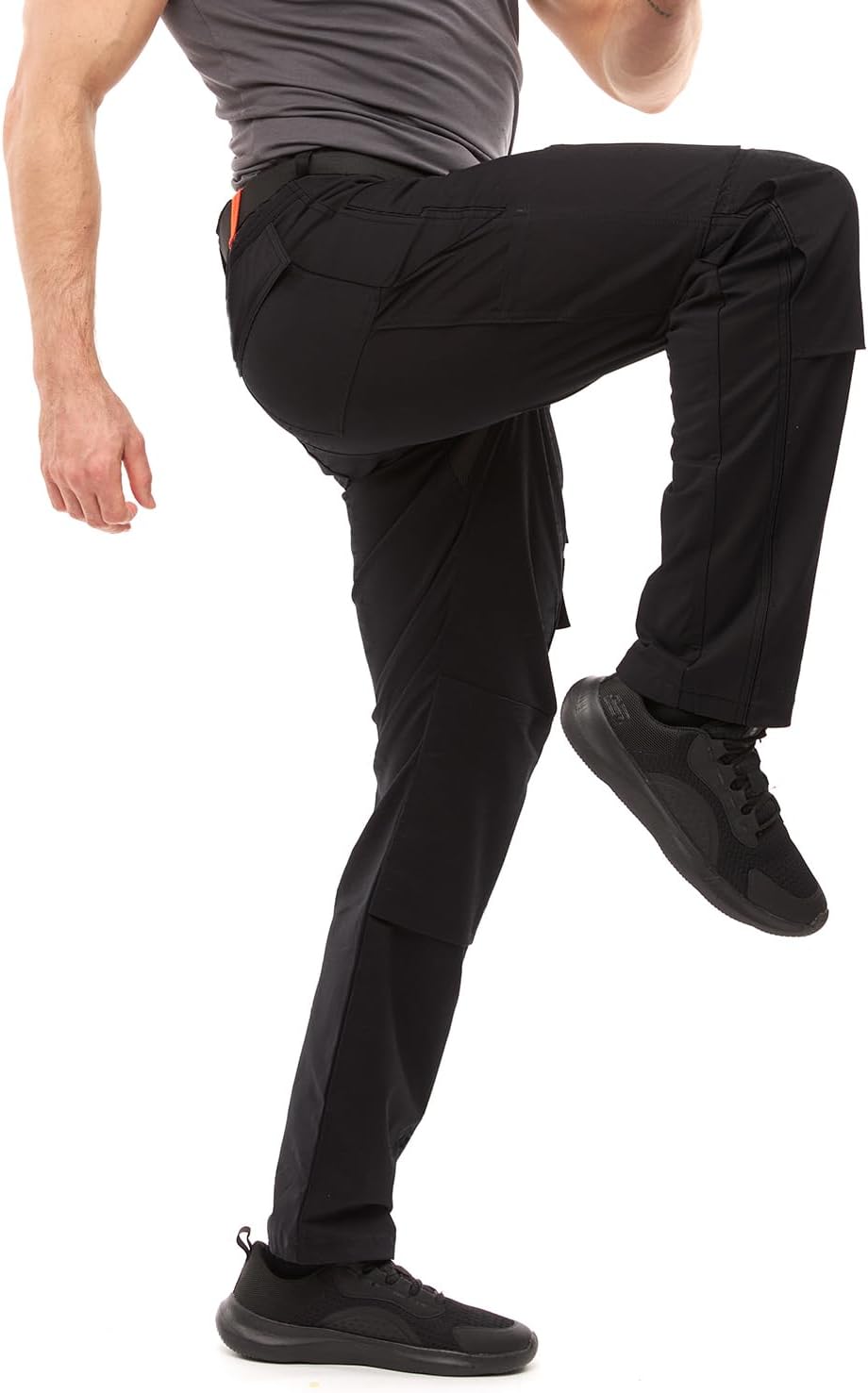 strongAnt Pantalones de Trabajo de Carga elástica con Rodilleras, Bolsillos y Cremallera para Hombre