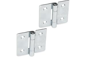 GANTER NORMELEMENTE ganter Norma Elementos Chapa bisagras – Acero, galvanizado, 2 unidades, cincados en, color azul, plateado, GN 136-ST-30-30-C