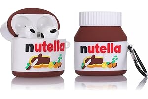 Derhom Airpods 3 - Custodia in silicone divertente carino alla moda, morbida pelle di copertura, compatibile con Apple Airpods 3 con portachiavi [serie di bevande] (cioccolato salsa)