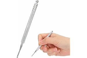 TUKNN Stylo d'acupression,Barre d'acupression,Double Sonde Pour l'acupuncture et l'acupression,Acupuncture Oreille Acupuncture Pen,Stylo d'acupuncture Portable pour Les Bras du Visage,10 cm Boule Ø 2/5 mm