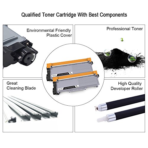TN-2320 Brother T  ner Negro  7Magic Compatible Brother TN2320 TN-2320 Cartucho de T  ner Alta Capacidad Para Brother MFC-L2700DW MFC-L2740DW MFC-L2720DW HL-L2300D HL-L2340DW DCP-L2520DW DCP-L2500D Impresora 2 Negro 