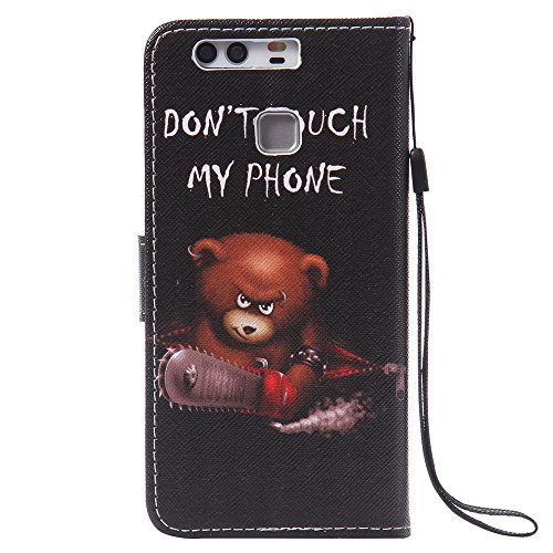 Nancen Huawei P9  5 2 Zoll  H  lle  Flip-Case PU Leder Handytasche - Praktisches Design mit Magnetverschluss Standfunktion Brieftasche und Karten Slot