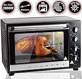 48L Mini-Backofen mit Drehspieß Umluft Pizzaofen Ofen, Backofen mit Innenbeleuchtung, Timer 2000 Watt BO48D 48L Mini-Backofen mit Drehspieß Umluft Pizzaofen Ofen, Backofen mit Innenbeleuchtung, Timer 2000 Watt BO48D