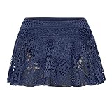Moserian Damen's Lace Crochet Rock Bikini Bottom Badeanzug Kurzer Skort-Swimrock