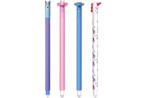 FYJCXCMP Kawaii Assorted Animal Eraser Pens Ball End for Ink Removal Multicoloured Temperature Sensitive Tip Diameter (B)