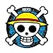 Produktbild One Piece - Mausmatte Mauspad - Totenkopf - Luffy Logo - 21,5 cm