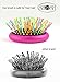 Detangling Brush with Mirror- No Tangle & Pain- Anti Static Soft Bristle- Massaging & Straightening Detangler- Rubberized Grip- Cool/ Cute Colors- Wet & Dry Detangle Comb- For All Hair Types (Pink) …