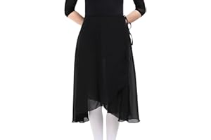 Bezioner Long Ballet Skirt for Women Sheer Dance Wrap Skirt Dancewear for Adult