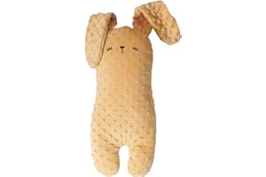 Sunveno Oreiller câlin bébé, Peluche Lapin, Oreiller décoratif Chambre bébé et Bambin, Oreiller Confort bébé, Oreiller Dos bébé, Oreiller Bonbon, Oreiller dormeur latéral,(Jaune)
