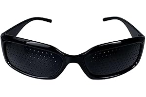 OcioDual Czarne siatkowe okulary siatkowe Unisex z otworami przeciw zmęczeniu do zapobiegania krótkowzroczności