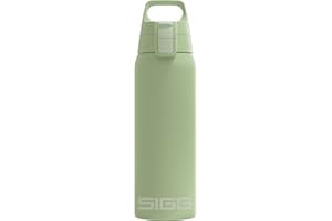 SIGG - Isolierte Trinkflasche - Thermosflasche Shield Therm One Eco Green kohlensäurehaltige Getränke - Auslaufsicher - Spülmaschinenfest - BPA-frei - 90% recycelter Edelstahl - Hellgrün - 0,75L