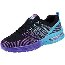 QUICKLYLY Zapatillas Deporte Hombres,Calzado Running/Correr Adulto,Zapatos Gimnasio Sneakers Entrenamiento Aire Libre Y Deportivas Transpirables Athletic(Púrpura,39CN)