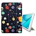 Produktbild Graphic4You Colorful Asteroids Muster Smart Cover Hülle Dünn Tri-Fold Schlank Superleicht Ständer Cover Schutzhülle Tasche für Samsung Galaxy Tab A 10.5" (SM-T590 / SM-T595 / SM-T597)