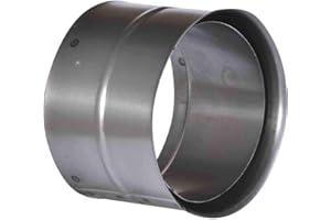 FireFix R150/WD Wandfutter, doppelt, passend für 2 mm Starke Ofenrohre/Rauchrohre in 150 mm Durchmesser, für Kaminöfen und Feuerstellen, Unlackiert