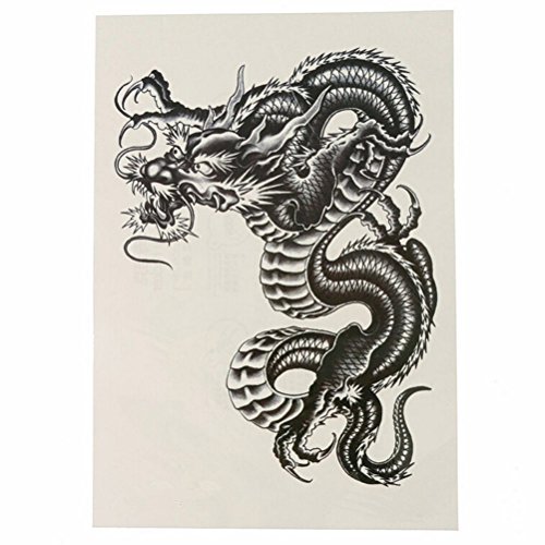 ULTNICE Temporäre Arm Tattoos großen schwarzen Drachen temporäre Tattoo Aufkleber für Männer Frauen