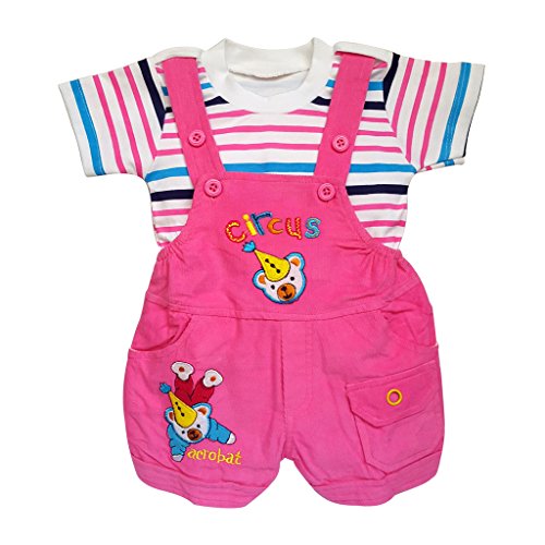 Littly Baby Dungaree Set (Pink) RS.549 (58.00% Off) - Amazon