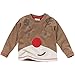 Boys Cute Reindeer Face Long Sleeve Top - Brown - 18/23 Months
