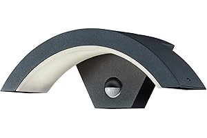 Trio Leuchten Ohio 220969142 zewnętrzna lampa ścienna LED, odlew aluminiowy antracyt, 6 W, IP54, czujnik ruchu
