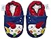 Soft Leather Baby boy Shoes with Suede Soles by Dotty Fish Blue Multi Coloured Dotty Fish design - 6-12 months