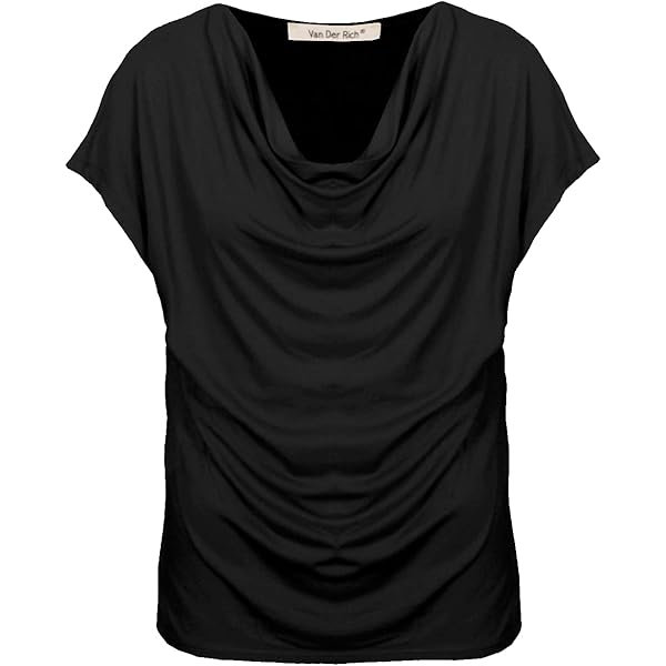T-Shirt Oversize Donna Van Der Rich - Scollo A V, Viscosa Ed Elastan - Foto 14