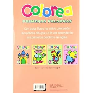 Colorea primeras palabras español - inglés (4 títulos)