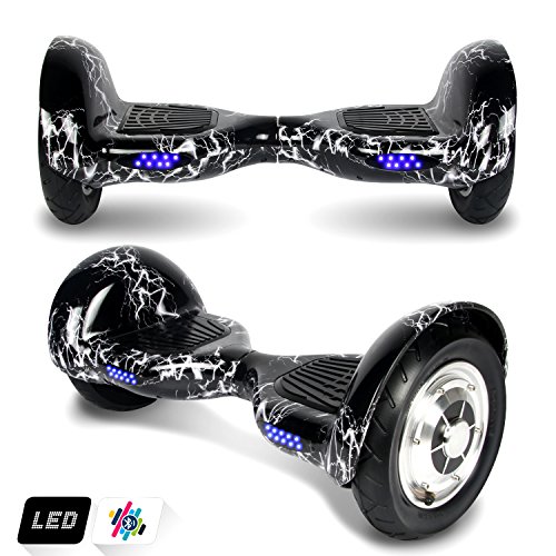 Preisvergleich Produktbild 10 Zoll Hoverboard Elektroroller Selbstausgleich Sicherheitsbatterie Z6 (kohlenschwarz)