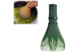 ALOTM Fouet à matcha, mélangeur à matcha en résine PP, accessoire traditionnel fabriqué à la main pour la préparation du thé (vert)