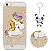 Produktbild iPhone SE / 5S / 5 Hülle 3D Hübsches Einhorn Weich TPU Silikon Transparent Anti-Scratch Schutzhülle Handyhülle Backcover Für iPhone SE / 5S / 5 Mit einem Geschenk