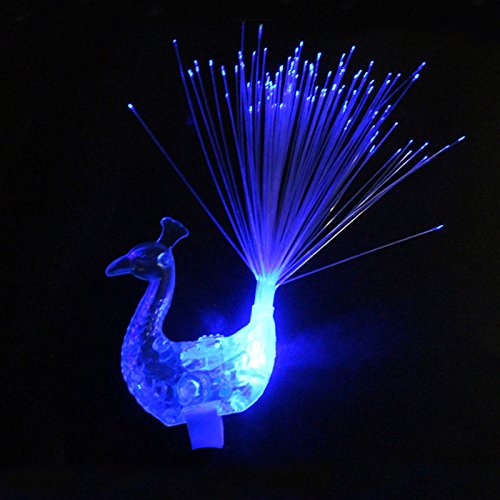 Hrph 10pcs Peacock Finger-Nachtlichter Farbe LED-Lampe für Kinder Optical Fiber-Finger-Licht Educational Kunststoff-Finger-Spielzeug - 5