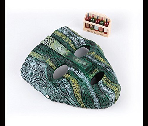 LOKI Grün Maske hochwertige QUALITÄT – handbemalt aus Kunst-Harz 500g schwer – Kostüm Karneval Fasching Halloween thematys® - 3