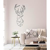 *NEU* Wandaufkleber Wandtattoo Wandsticker ***geometrischer Hirsch / Kopf / Geweih***(Größen.- Ausrichtung und Farbauswahl)