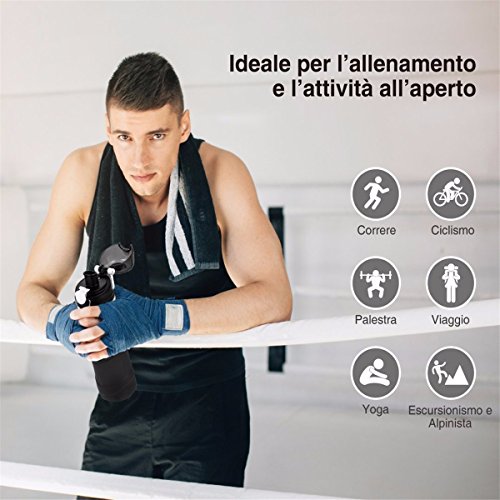 OUTERDO 750ML Faltbare Wasserflasche Sportflasche Trinkflasche BPA Frei, FDA GeprüftFür Outdoor Sports, Radfahren, Reisen, Wandern, Camping - 7