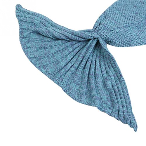 Cloud-Castle Kinder Meerjungfrau Decke Gestrickte Schwanz Kuscheldecken Schlafsack Decke für Mädchen , Super Geschenk für Kinder - 6