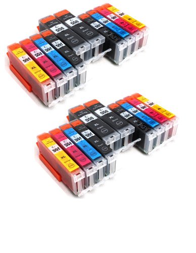 20x Compatible tinta cartuchos reemplazo for CANON PGI-550 XL / CLI-551 XL con CANON Pixma iX6850 iP7250 iP8750 MG5450 MG5550 MG6350 MG6450 MG7150 MX725 MX925