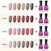 Beau Gel 7ml Soak off UV LED Gel Nail Polish Set Well Selected 6pcs Nude Colour Nail Lacquer + Base Top Coat Manicure Starter Kit C004