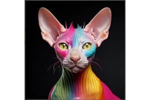 JmhNewhope 5D DIY Diamond Paint Kits Full Drill, 5D Crystal Arts Crafts Cross Stitch Embroidery Rhinestone Canvas Pictures Painting by Numbers for Kids Adults Gifts Home Wall Decor-Cat/30x30cm