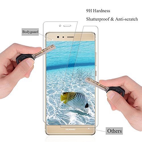 Bodyguard 2 Stück Huawei P9 lite Panzerglas Schutzfolie, 9H Härte Displayschutz 0.3mm Ultradünner 99% Ultra-klar für Huawei P9 lite 3D Touch Kompatibel - 6
