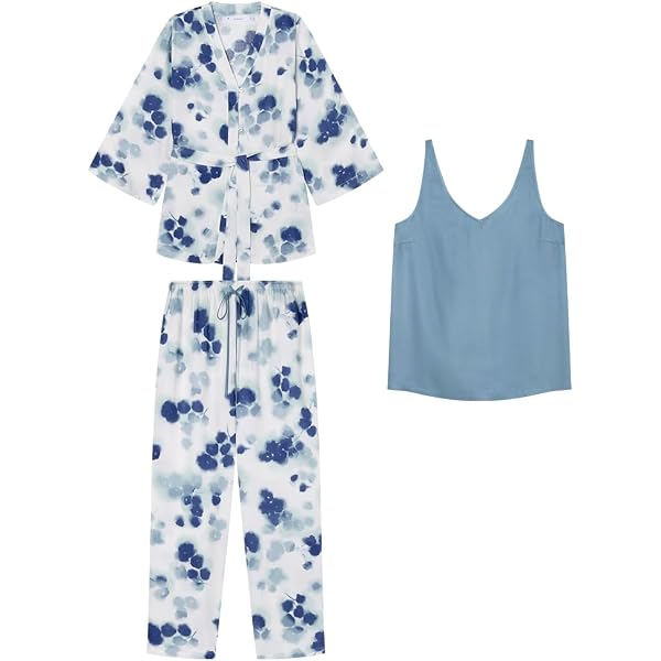 Women'secret Pigiama Capri da Donna Daily Farmer's Market, Kaki, XS
