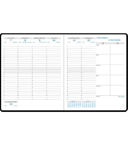 Agenda Semanal Exacompta Horizontes 27 Barbara - 21x27 Cm, Enero 2023-Diciembre 2023 - Papel Clairefontaine