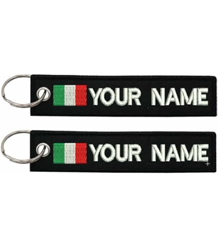 ChAusa 2 Pezzi Portachiavi Personalizzat, Doppio Lato Targhette