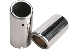 DESCONOCIDO OptimumParts24 2 embellecedores de escape para Golf 6 7 Tiguan AD1 de acero inoxidable cromado