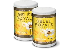 NUTRI EXPERT - Gelée Royale Bio Ecocert - 100% pure - Conditionnée en boîte isotherme sous atmosphère stérile - Renforce l'immunité - Réduit la fatigue - Lot de 2 avec cuillère doseuse intégrée