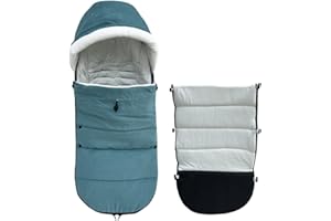 Colu Kid Chancelière universelle chaude pour poussette compatible avec Babyzen YOYO – Ajoutez un coussinet épais – Doublure douce et surface résistante aux éclaboussures – Lavable en machine (Aqua)