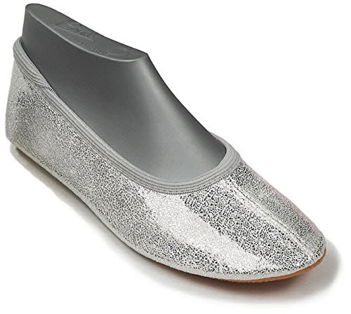 Beck 071 – Gymnastikschuhe Schläppchen Glitzer goldfarben für Kinder und Erwachsene - 2