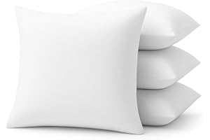 ForenTex Relleno Cojín 40x40 cm (Pack de 4), Fibra Virgen Siliconada Hipoalergénica, con Cremallera Ajustable – Almohadas Suaves para Sofá, Cama y Fundas Decorativas – Alta Recuperación y Confort