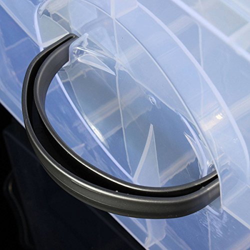 LUCKYFINE 3 Schichten Sortierbox Schmuck Boxen Aufbewahrungsbox Sortierkasten Plastik - 5